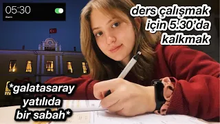 GALATASARAY LİSESİ'NDE VERİMLİ BİR SABAH RUTİNİ | 5.30'ta kalkıp ders çalışmak #yatılıgünlükleri