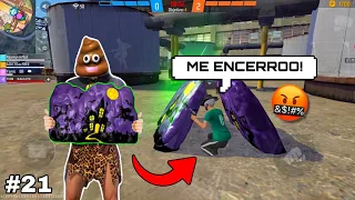 Encerrando a jugadores con PAREDES en FREE FIRE #21 (con paredes pequeñas de halloween) 😂