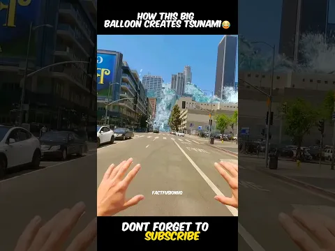 This Big Balloon Sink Whole City #shorts