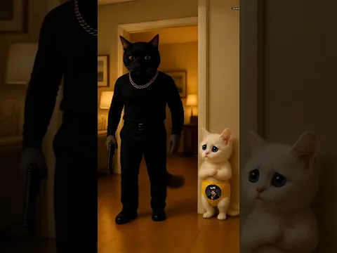 intelligent billa Kala billa ko Kaise murkh banaya 😂 #shorts #yoitubeshorts #blackcat #cat