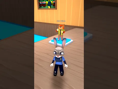 Judy and nick playing teamwork obby🥹 #shorts #roblox
