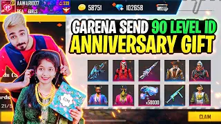 Anniversary Gift Garena Sent 91 Level Account ❤️ Purple Criminal And Bunny Mp40 || Free Fire