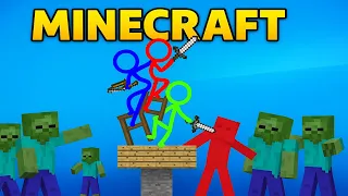 Stickman in Minecraft Animation 2Dstyle #stickman #minecraft #animation