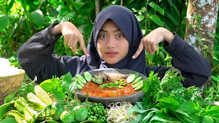 NIKMAT LUAR BIASA‼️🤤 MUKBANG LALAPAN MENTAH SAMBEL TERASI IKAN ASIN PART KESEKIAN | MUKBANG ASMR
