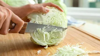 How to Chop Cabbage | Easy, For Beginners