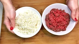 HAI RISO E CARNE MACINATA? PROVA A FARE QUESTA RICETTA FACILE E VELOCE  asmr
