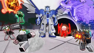 Probamos TODAS las ULTIS VS el IRON GIANT de Child Emperor Los Campos de Batalla Más Fuertes Roblox