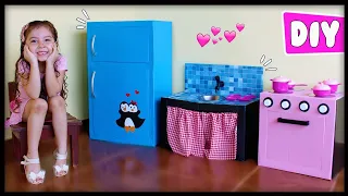 Cozinha Infantil Completa Feita de Papelão - DIY