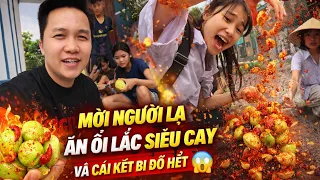 Sơn Soái Vlog // Thử Thách Làm Ổi Lắc Siêu Cay Mời Người Lạ Ăn Và Cái Kết Bất Ổn 