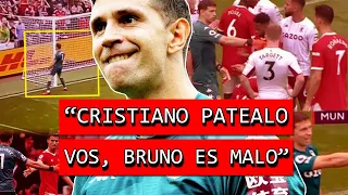 Así DIBU MARTINEZ provocó a CRISTIANO, salvó a su equipo y se BURLÓ de HINCHAS de MANCHETER UNITED 😱