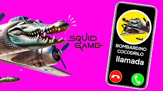 LLAMADA de BOMBARDINO COCODRILO en el JUEGO DEL CALAMAR | QUIERE JUGAR CONTIGO! italian brainrot