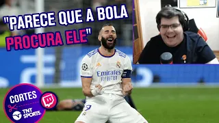 SHOW DO BENZEMA! CASIMIRO REAGE AOS LANCES DE REAL MADRID 3 X 1 PSG  - CORTES TNT SPORTS