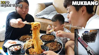 리얼가족먹방:)이사날엔 짜장면,짬뽕이 국룰이죠😋 (ft.탕수육) ㅣjajangmyeon & TangsuyukㅣREAL SOUNDㅣ MUKBANGㅣEATING SHOW