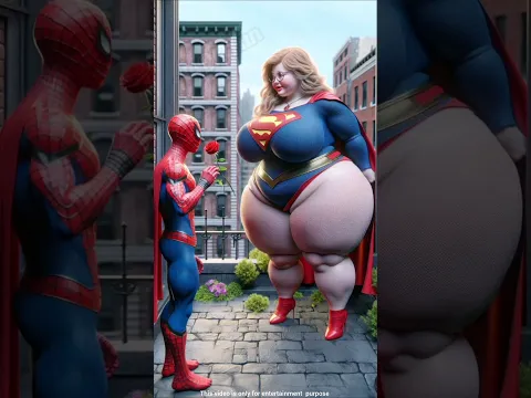 Spiderman and Captain ne kiya moti Supergirl.wonder ko reject? #spiderman #shorts @Facty_Rana