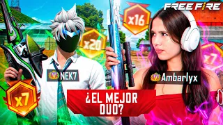 JUGUÉ con NEK7 el MEJOR FRANCOTIRADOR de Free Fire... 🎯