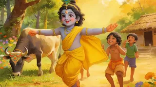 Choti Choti Gaiya 🐄 | Little Krishna & Cute Cows