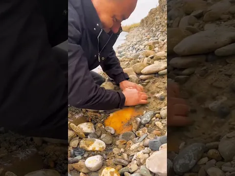 Man found a gold stone 😱 #tiktok #shorts #gold #funny
