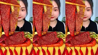 asmr eating chili spicy challengel eat food specials delicious mukbang show