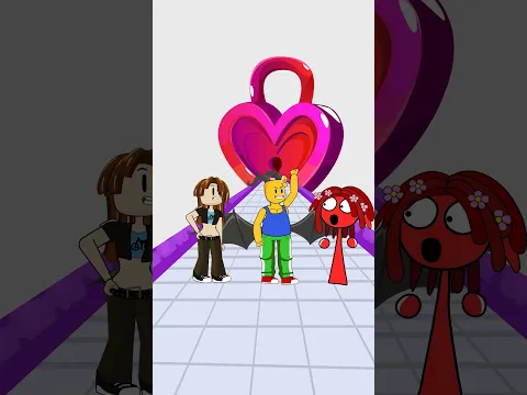 Kiss Run Challenge - Angel Bacon Boy vs Bacon Girl-- Incredibox Sprunki #roblox