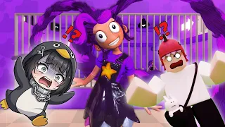 GUGUGAGA Penguin! 🐧 trying to Escape LILY LOVEBRAIDS’ Prison Run…  Dino kid is Helping Roblox Obby