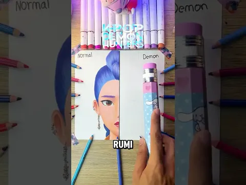 Dibujé a RUMI pero versión Demonio 😈 #kpopdemonhunters #art #dibujos