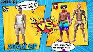 Adam Challenge🔥 Must Watch Gameplay ( Free Fire 🔥) 2021  with random piro players😜