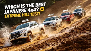 TOP JAPANESE 4x4 BATTLE ⚔️ Hilux • NP300 • D-Max • L200 | EXTREME MUD & HILLS TEST