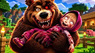 SOBREVIVÍ A MASHA Y EL OSO MALDITOS en Minecraft 😨