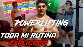 🎁 REGALO 🎁 mi RUTINA de FUERZA para POWERLIFTING de 5 DÍAS *GRATIS* | Lo EXPLICO TODO AL DETALLE
