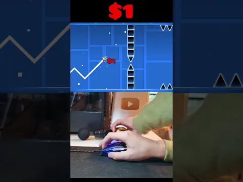 Geometry Dash $1 Vs $100,000 Challenge! #shorts