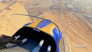 INSANE POV! 155 MPH 3-Mile Long Coaster | Falcons Flight - OVER 600 FT Tall Coaster