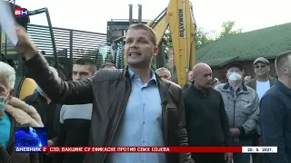 Stanivuković dovezao bagere ispred Kajak terase (BN TV 2021) HD