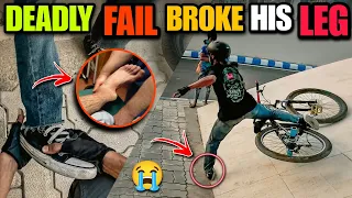 EXTREME STUNT FAIL | Witness the Shocking Leg Break!