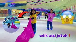 DAVINA DAN ZIZI PERTAMA KALI MAIN ICE SKATING 😍 ADIK ZIZI SAMPAI JATUH ❗️😱 #iceskating #snow