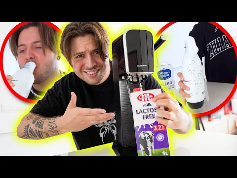 Gazujemy różne napoje 🤯 piliście gazowane mleko? 🥛#shorts