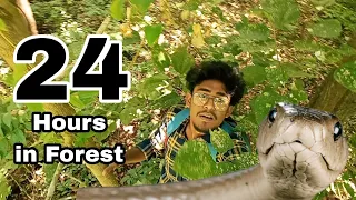 കൊടുംകാട്ടിൽ 24 മണിക്കൂർ🏞️. 🥵| Surviving 24 Hours in Forest no Food😭, No tent😱 | Indrajith vlogy
