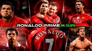 🥶 CRISTIANO RONALDO 2008/09 PRIME Rare Clips For Editing | 4K Ultra HD 🐐