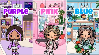 Toca Life World : Purple💜 Pink💖 Blue💙 Room Design | Toca Boca