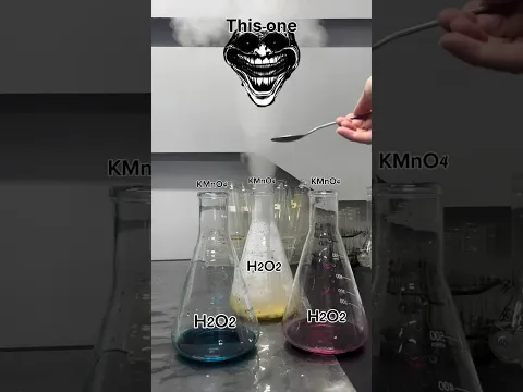 #viralvideoExperiment #kmno4+H2o2=☠️☠️☠️  #trending #trendingshorts ##☠️☠️💀💀