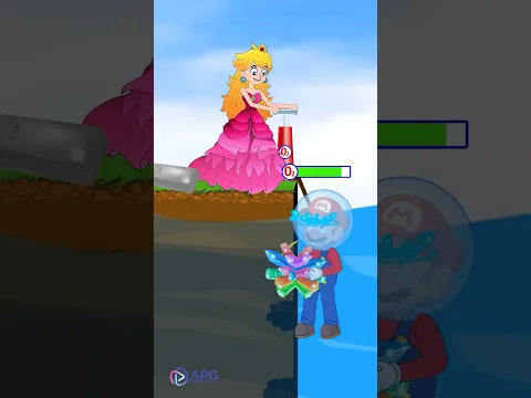 Mario and Peach saved Luigi & were Rewarded with Diamond 💎 ♥️ #shorts