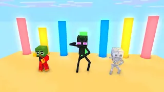 Zombie x Squid Game Doll Run Challenge -  Minecraft Animation