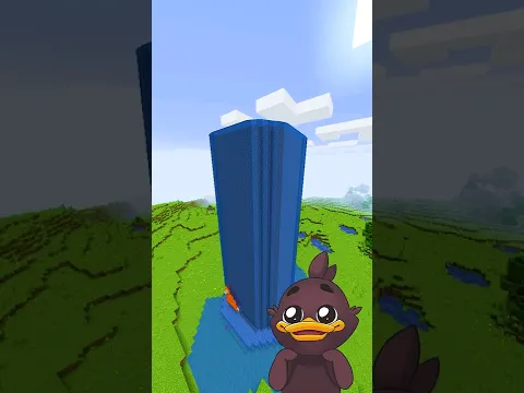 HOW to Build HUGE cobblestone tower? 🤯 #shorts