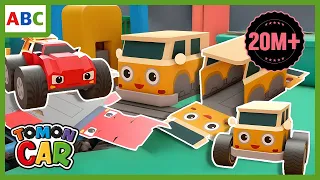 🔴🟡🟢 Paper TOMONCAR friends! Fold & attatch it! | Tomoncar ABC Ep31 TV Series