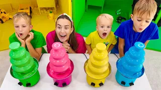 Desafio de teatro de quatro cores com Vlad e Niki
