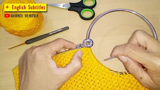 Crochet Bag Modern and Beautiful 🔥 Tas Rajut Kekinian Untuk Pesta [Subtitles] - Step by Step