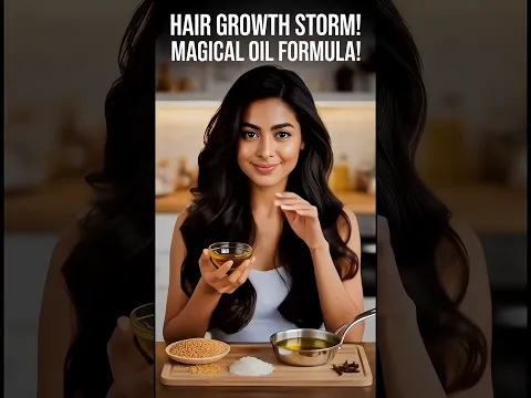 Natural Hair Oil Remedy for Strong, Thick & Shiny Hair at Home