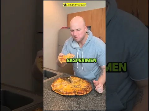 Lihatlah perubahan dari pria yang sedang makan pizza ini #shortvideo #shortsfeed #reaction