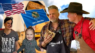 Cowboy Kent Taught us How to cook REAL American Food - Open Fire Cooking