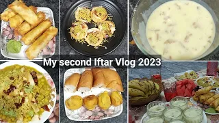 My 2nd Iftar Vlog 2023 | Ramzan vlog | chicken spring roll | Papdi chaat | Custard