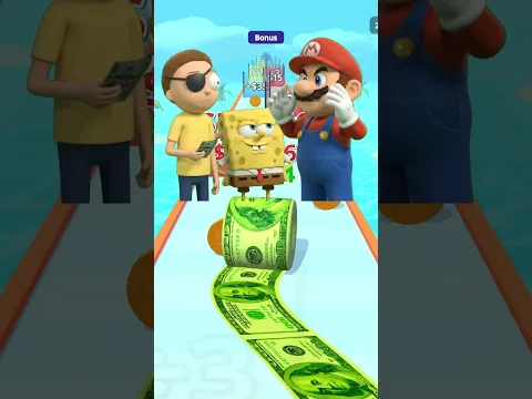 Mario vs SpongeBob Over $100 😂💵 #shorts #mario #spongebob #funny